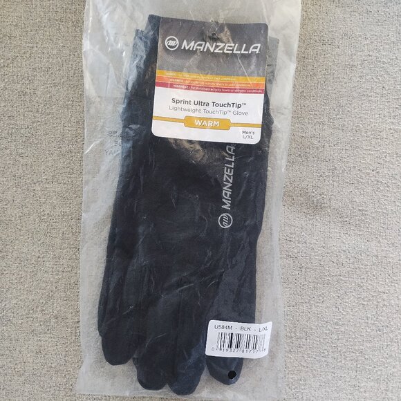 Manzella Sprint Ultra TouchTip Mens Touchscreen Gloves Size L / XL - New in Bag - Picture 1 of 6